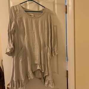 Ruffled Linen Tunic